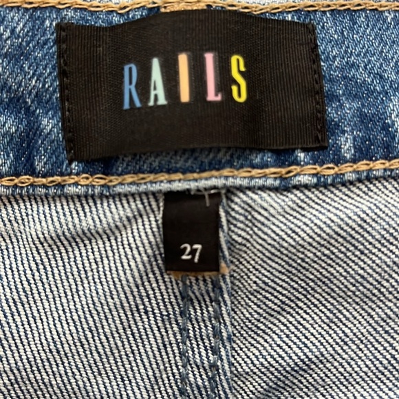 Rails The Getty Superhigh Waist Cropped Length Wide Leg Blue Jeans Size 27 NWOT - Picture 12 of 14